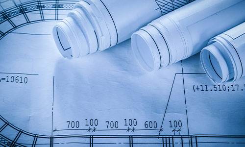 Planos de ingeniería y planos técnicos utilizados en los servicios de ingeniería para proyectos de infraestructura hidráulica y ambiental.